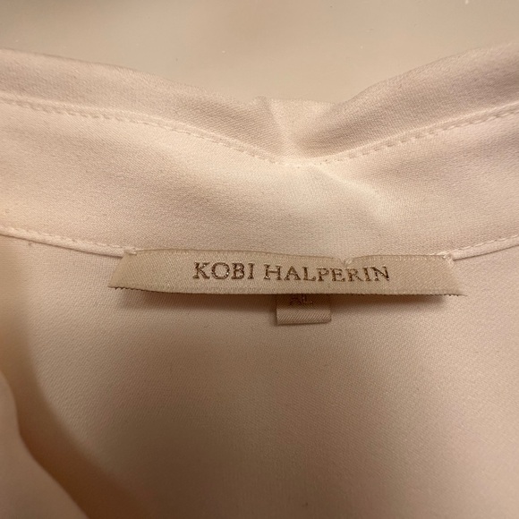 KOBI HALPERIN Genevieve Eyelet Accent Linen Blend Button-Up Shirt - Picture 8 of 8